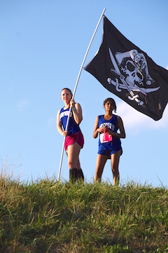 Swag Flag being flown on top of a hill